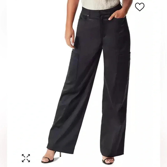 Sam Edelman Jildie High Rise Utility Chic Black Wide Leg Pants - NWT - Size 12 - Picture 1 of 15